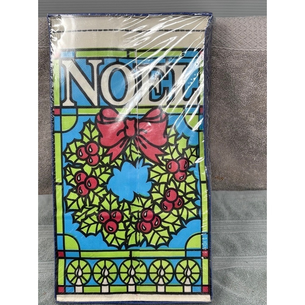 Vintage NOEL Luminary Lights Christmas 12 Paper Lanterns Candles
